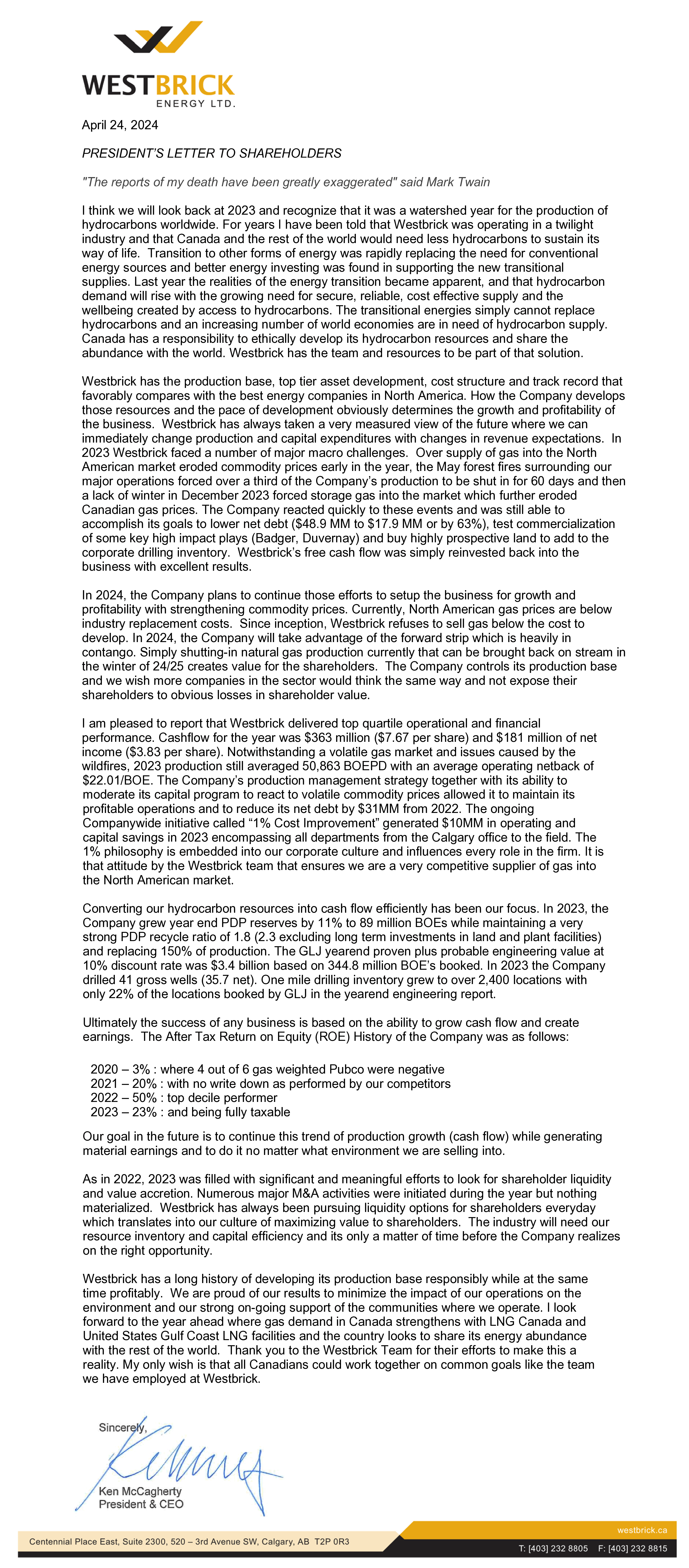 Westbrick President's Letter 2024 1